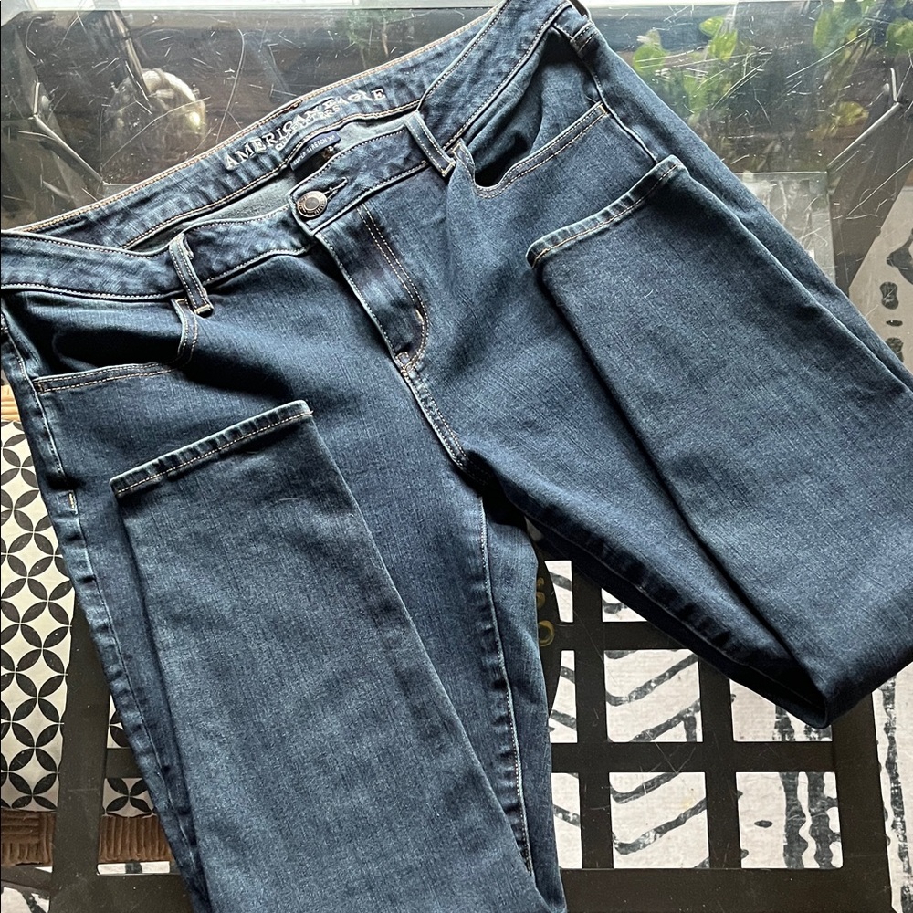 American Eagle Outfitters Women's Dark Blue Jegging Jeans
